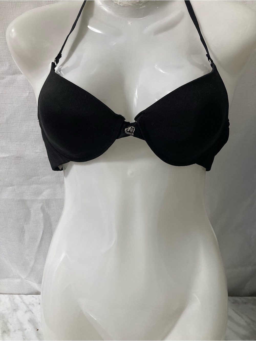 Ardene Lingerie Black Push Up Plunge Bra 36B Strappy T Back